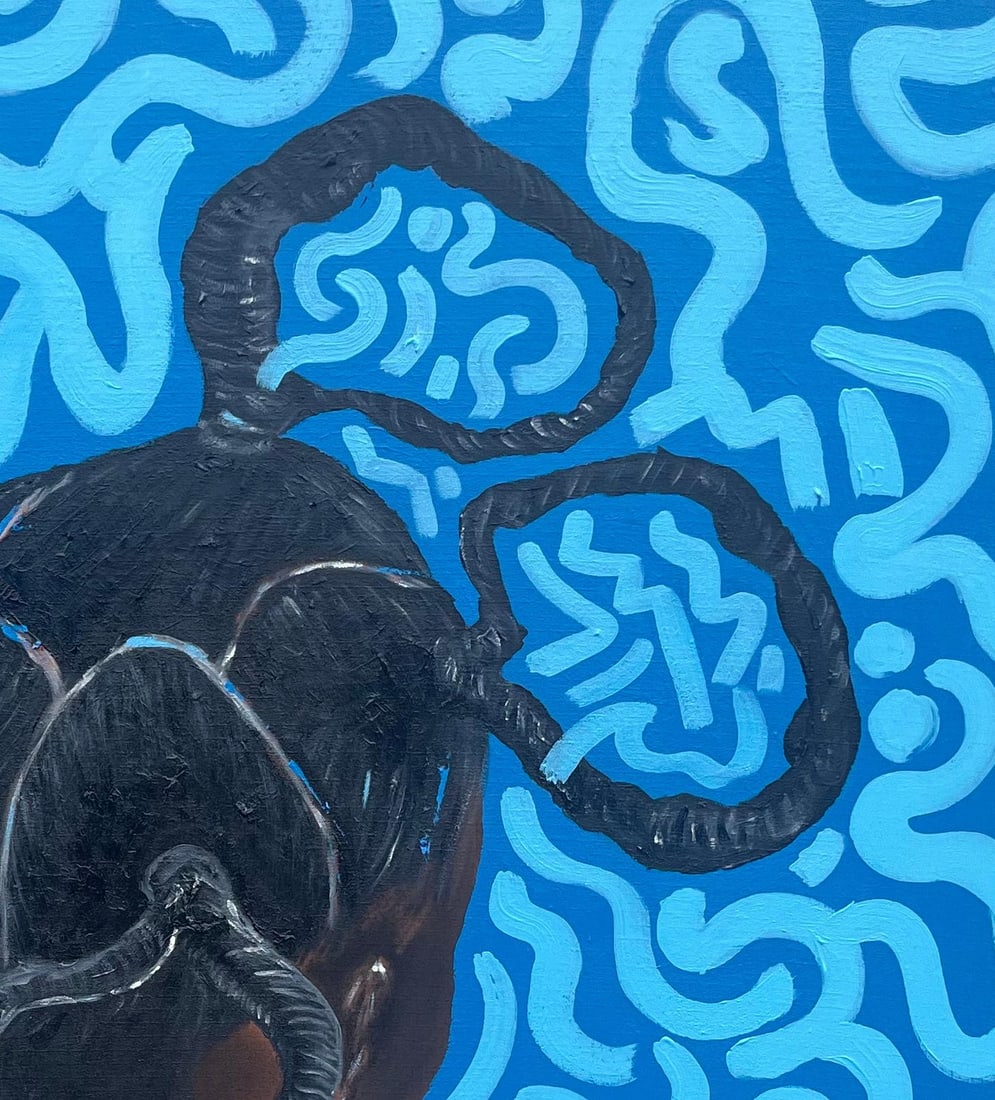 Oluwafemi Akanmu, Identity 3 - 21st Century, Contemporary, Portrait, Mixed Media, African Woman, - 9