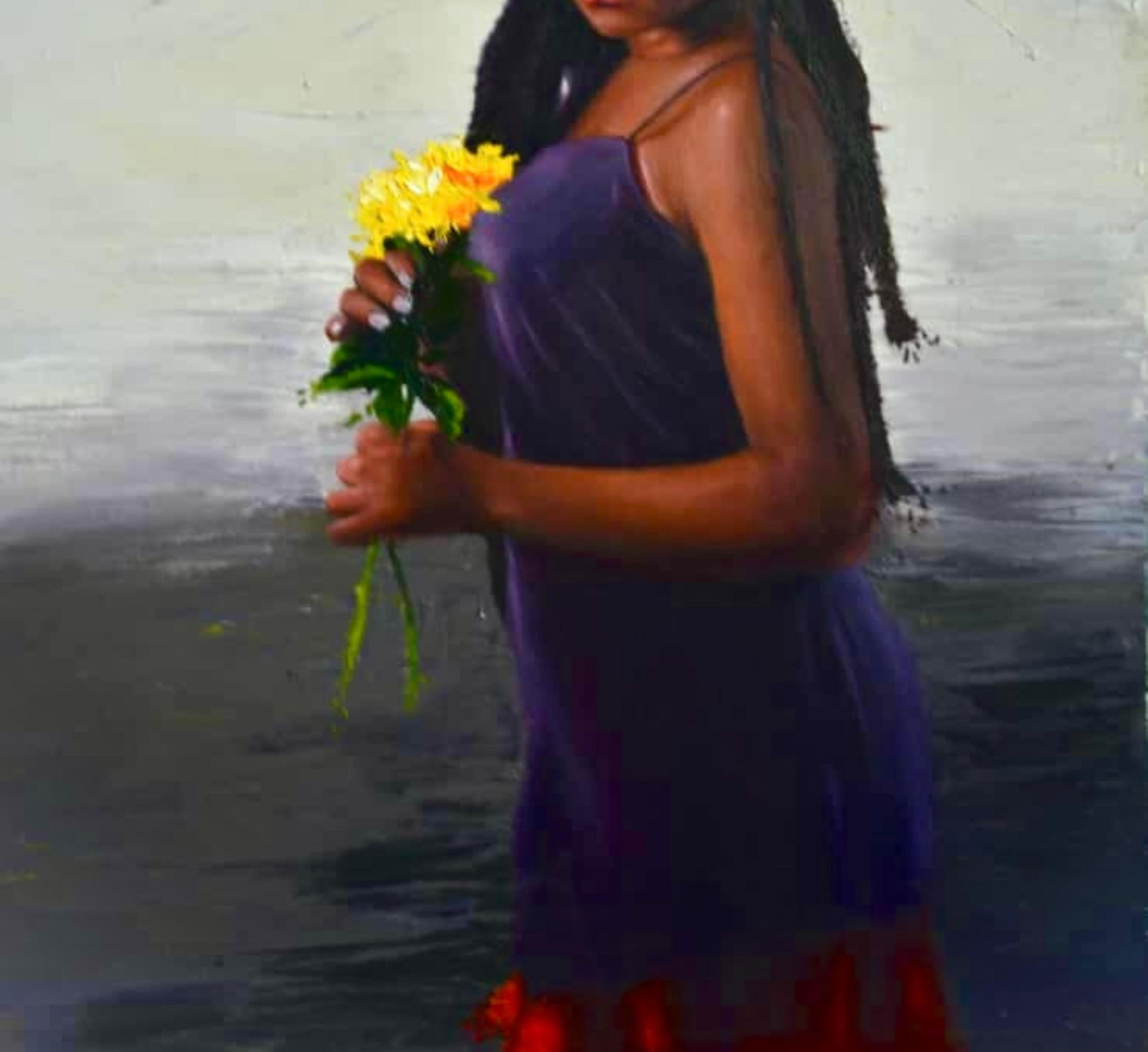 Jumoke Oyetunde, In My World- 21st Century, Contemporary, Figurative Portrait, Oil, Women, Floral, - 11
