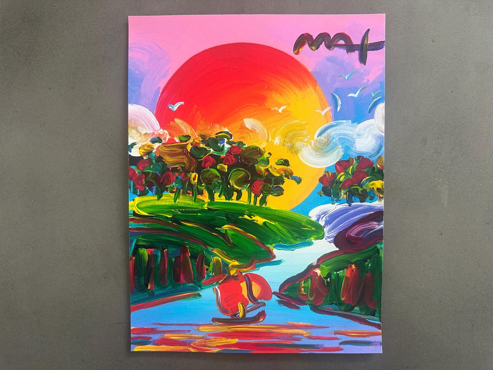 Peter Max Acrylic Painting HAND Painted & Signed Without borders One of a kind Artwork With COA: Title:Peter Max Acrylic Painting HAND Painted & Signed Without borders One of a kind Artwork With COA Artist/Publisher(if applicable):Peter MaxDescription:Peter Max mixed media original heavily hand