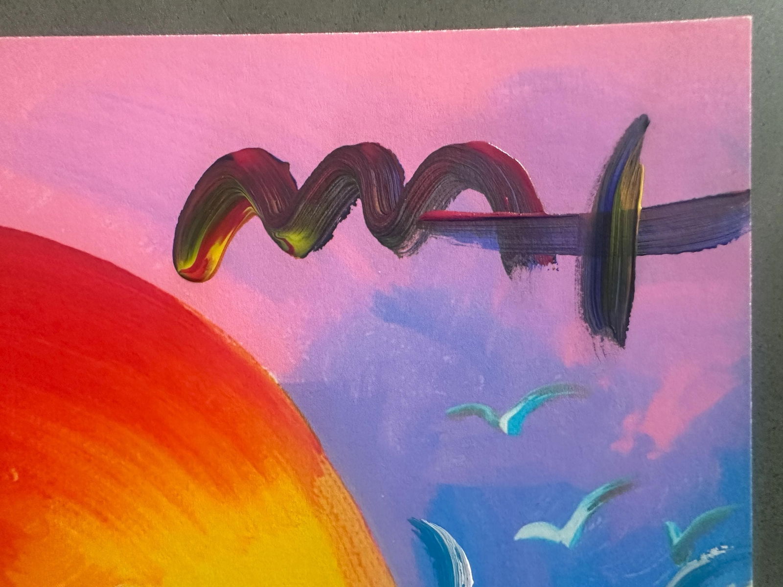 Peter Max Acrylic Painting HAND Painted & Signed Without borders One of a kind Artwork With COA - 2