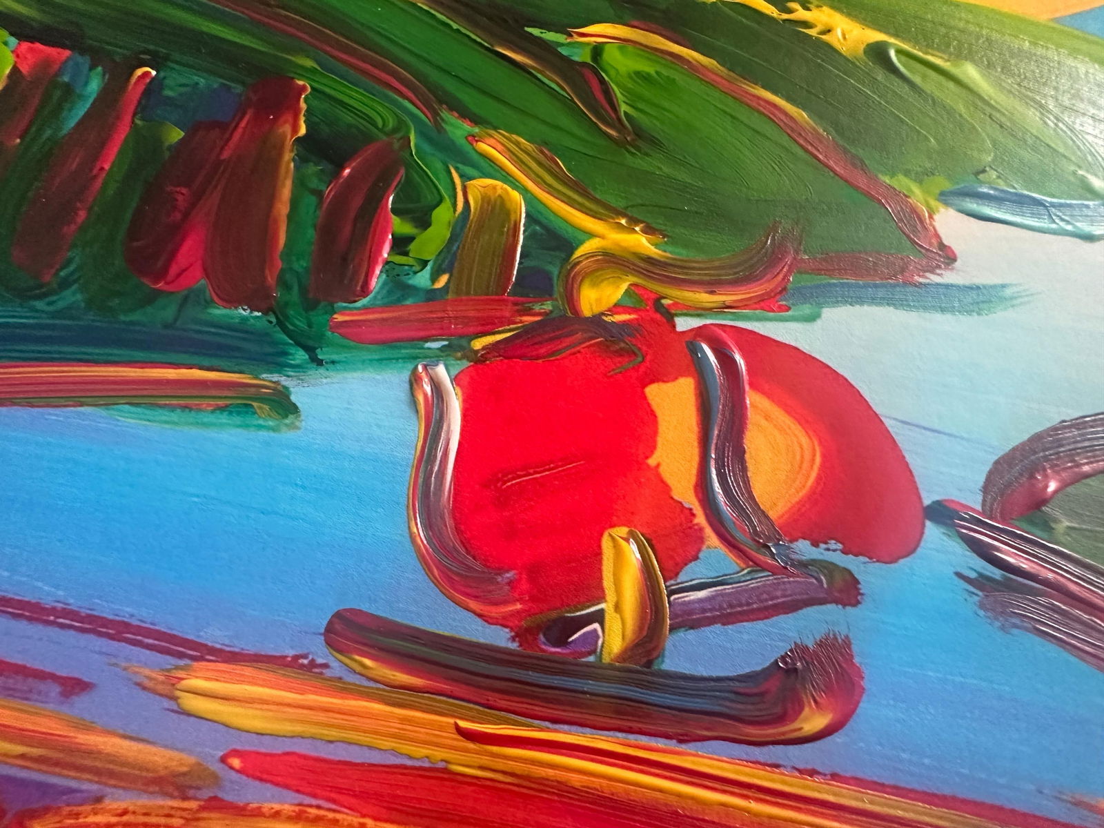 Peter Max Acrylic Painting HAND Painted & Signed Without borders One of a kind Artwork With COA - 4