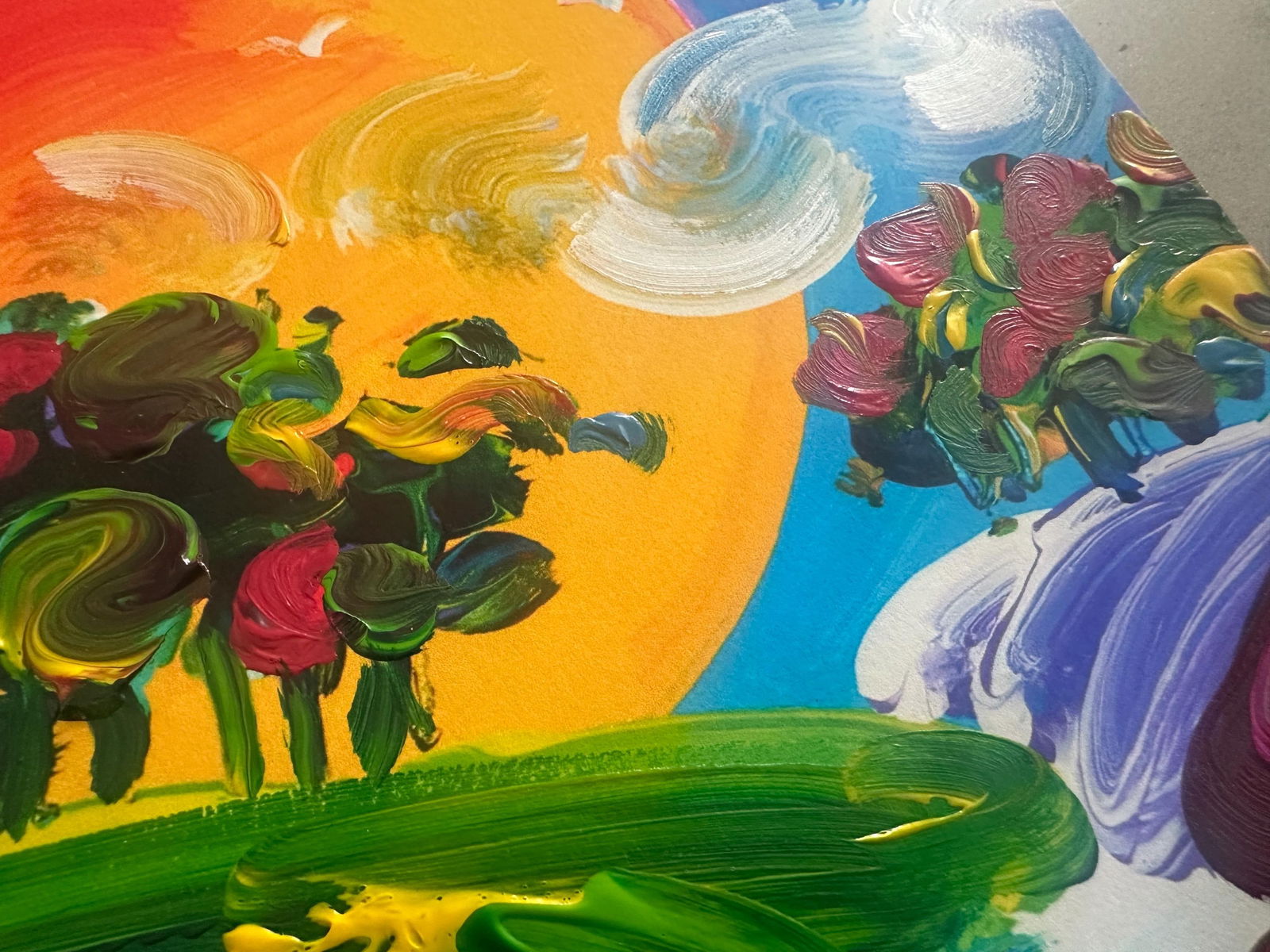 Peter Max Acrylic Painting HAND Painted & Signed Without borders One of a kind Artwork With COA - 5