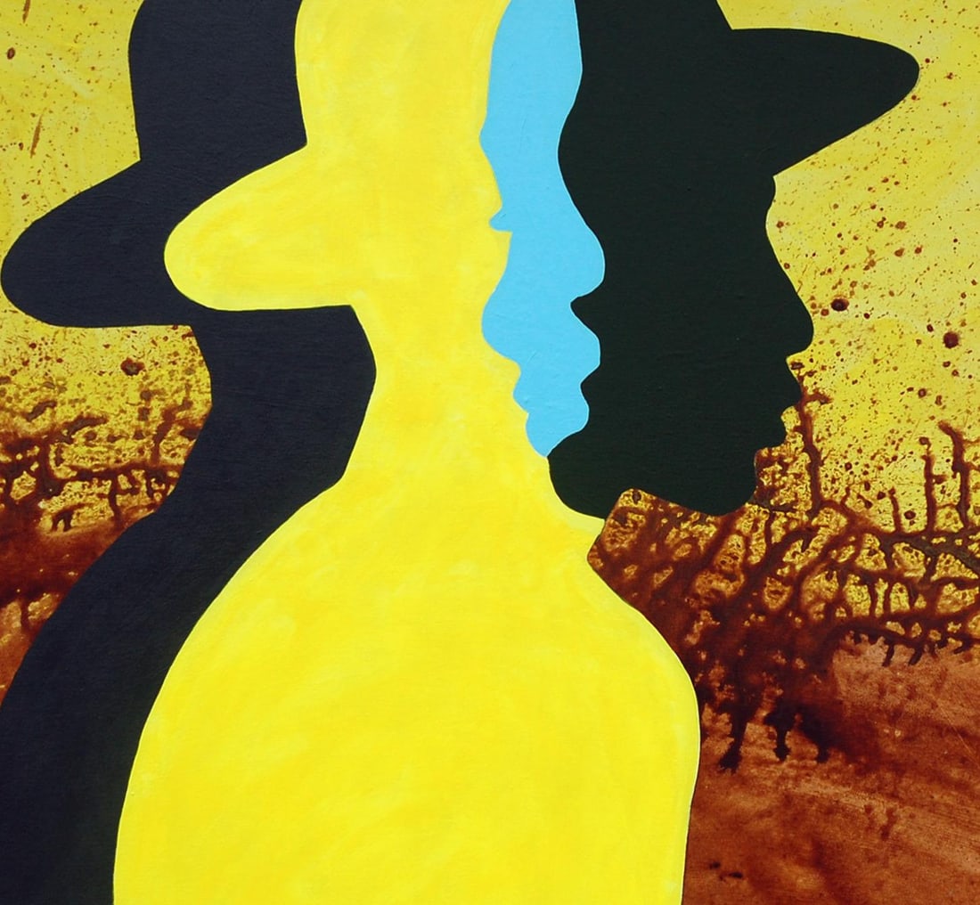 Orioye Samuel, Player - 21st Century, Contemporary Figurative, Colourful, Silhouette, Men, 2024 - 9