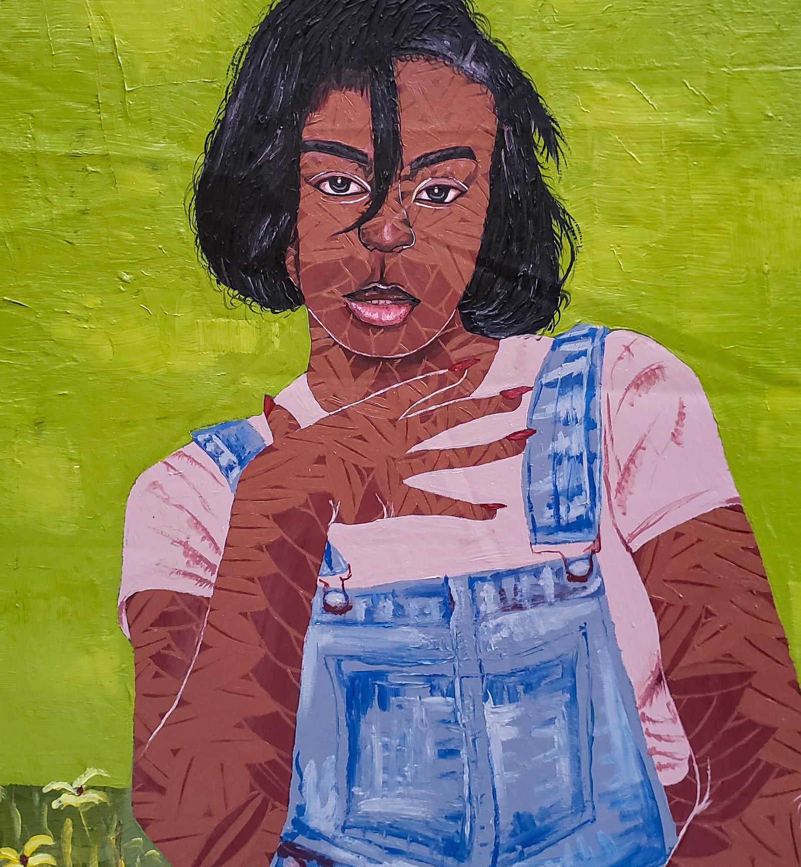 Desmond Akindoju, Tranquil Blossom - 21st Century, Contemporary, Figurative Portrait, Women, Plant, - 3