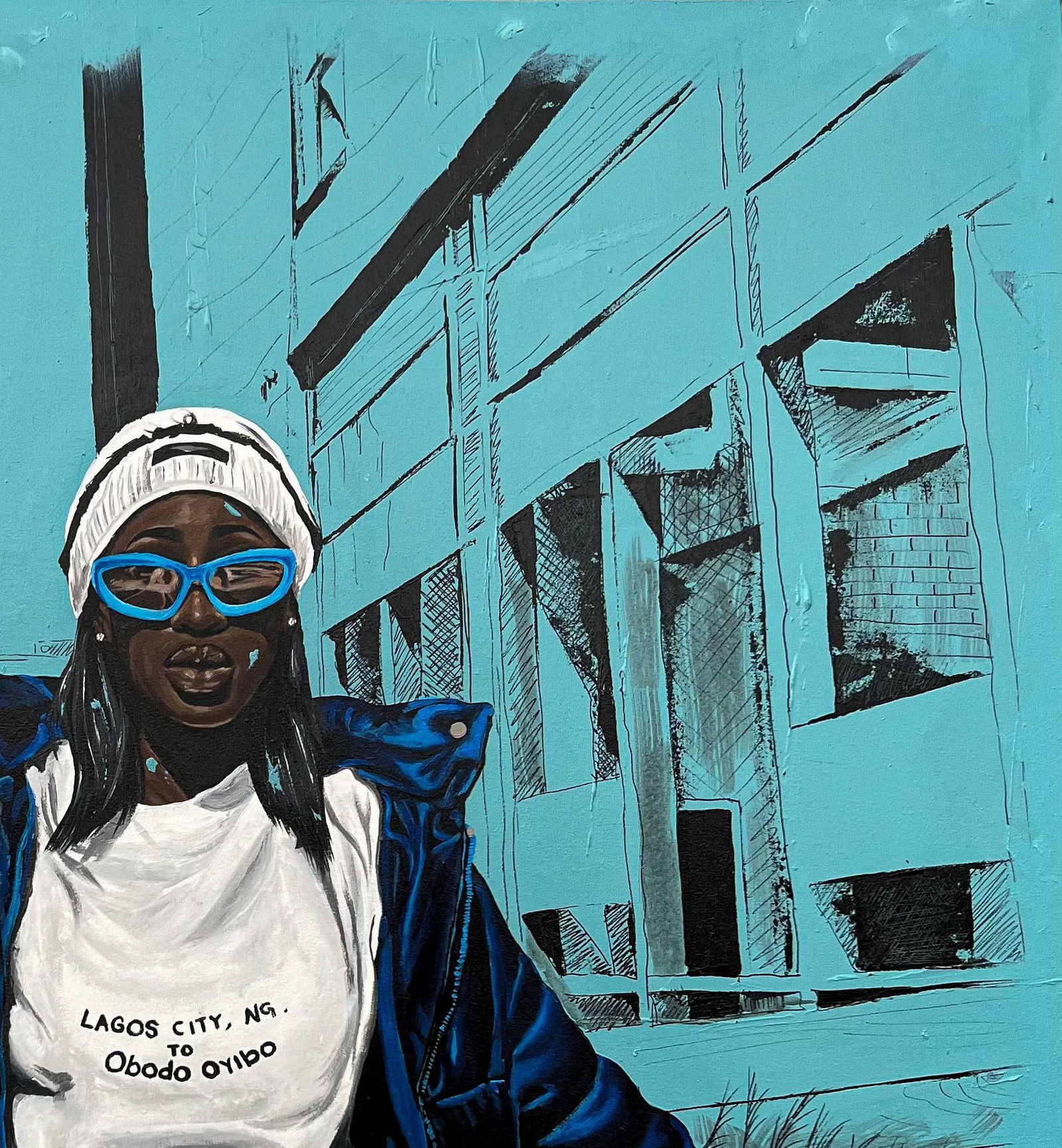 Eyitayo Alagbe , Finding Solace in Foreign Soil - 21st Century, Contemporary, Figurative Portrait, - 13