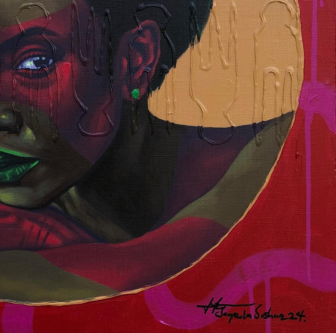 Jayeola Joshua, Her Gaze II - 21st Century, Contemporary, Figurative Portrait, Women, Beautiful, - 2