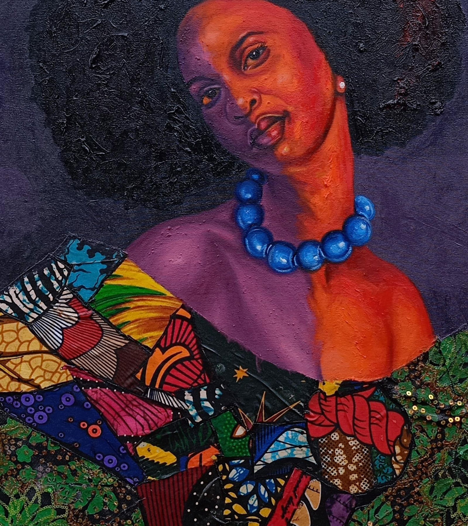 Bakare Abubakri-sideeq Babatunde, Pearl of Heritage - 21st Century Mixed Media with Oil and African - 12