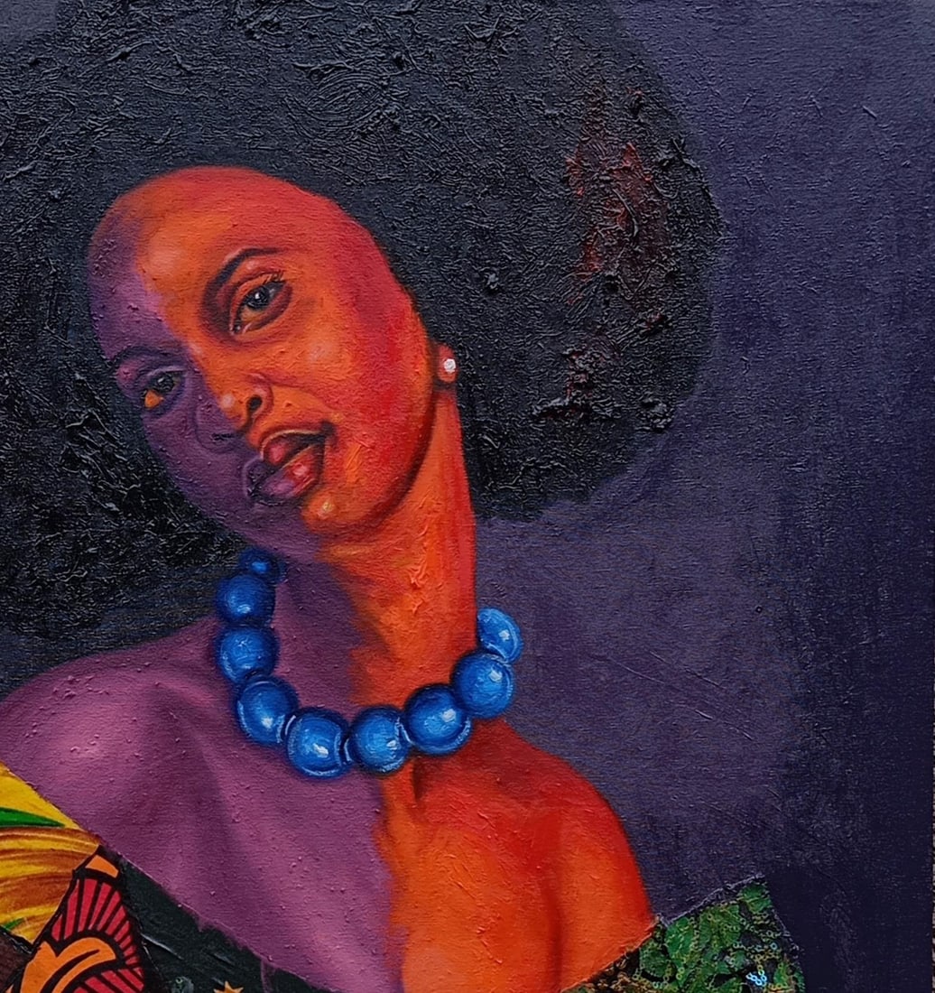 Bakare Abubakri-sideeq Babatunde, Pearl of Heritage - 21st Century Mixed Media with Oil and African - 15