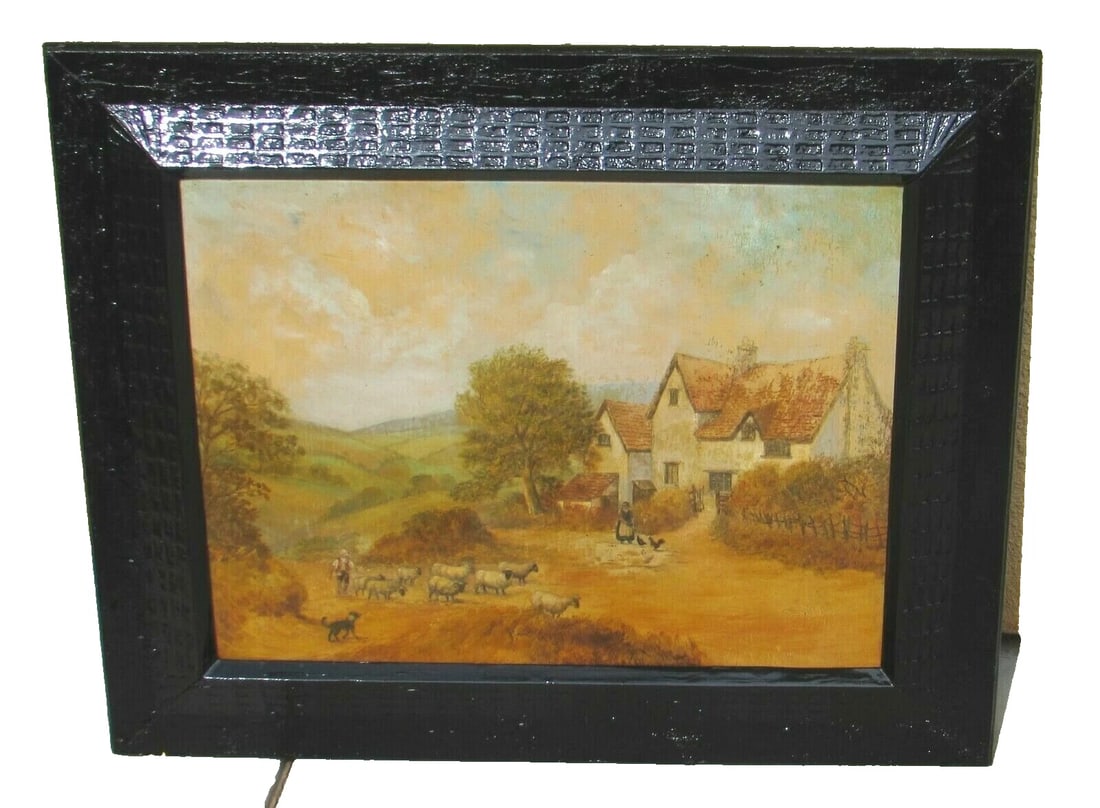 Old Farmstead Glorious Devon U.K. oil painting Solis Fine Art: Title:Old Farmstead Glorious Devon U.K. oil painting Solis Fine ArtDescription:Old Farmstead Glorious Devon, United Kingdom, 18" x 24" oil on board (framed size: 26" x 32") unsigned. Label from Sulis