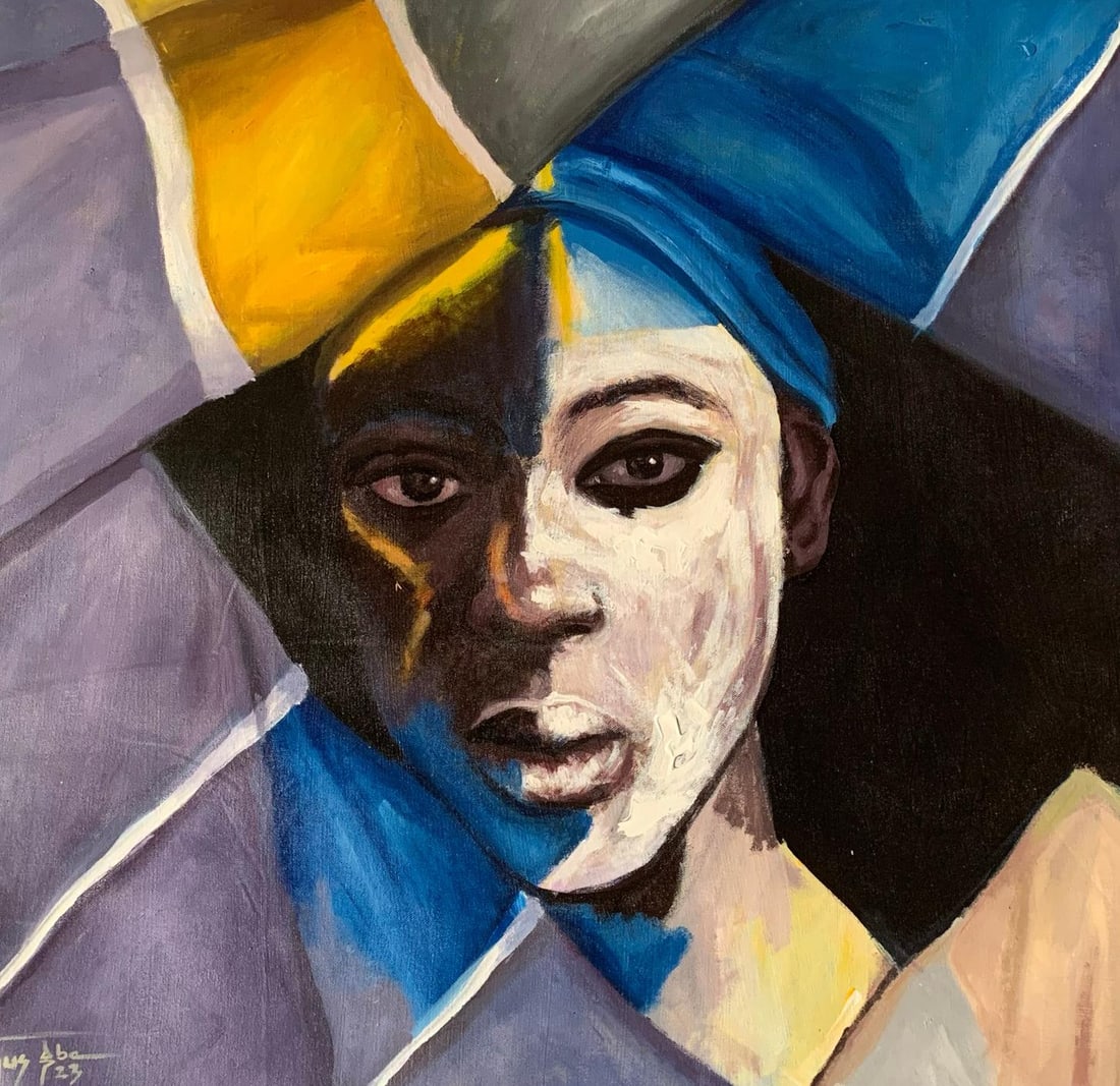 Aba Linus, Finding A Safe Place -21st Century, Contemporary, Figurative Portrait, Colourful, 2023 - 7