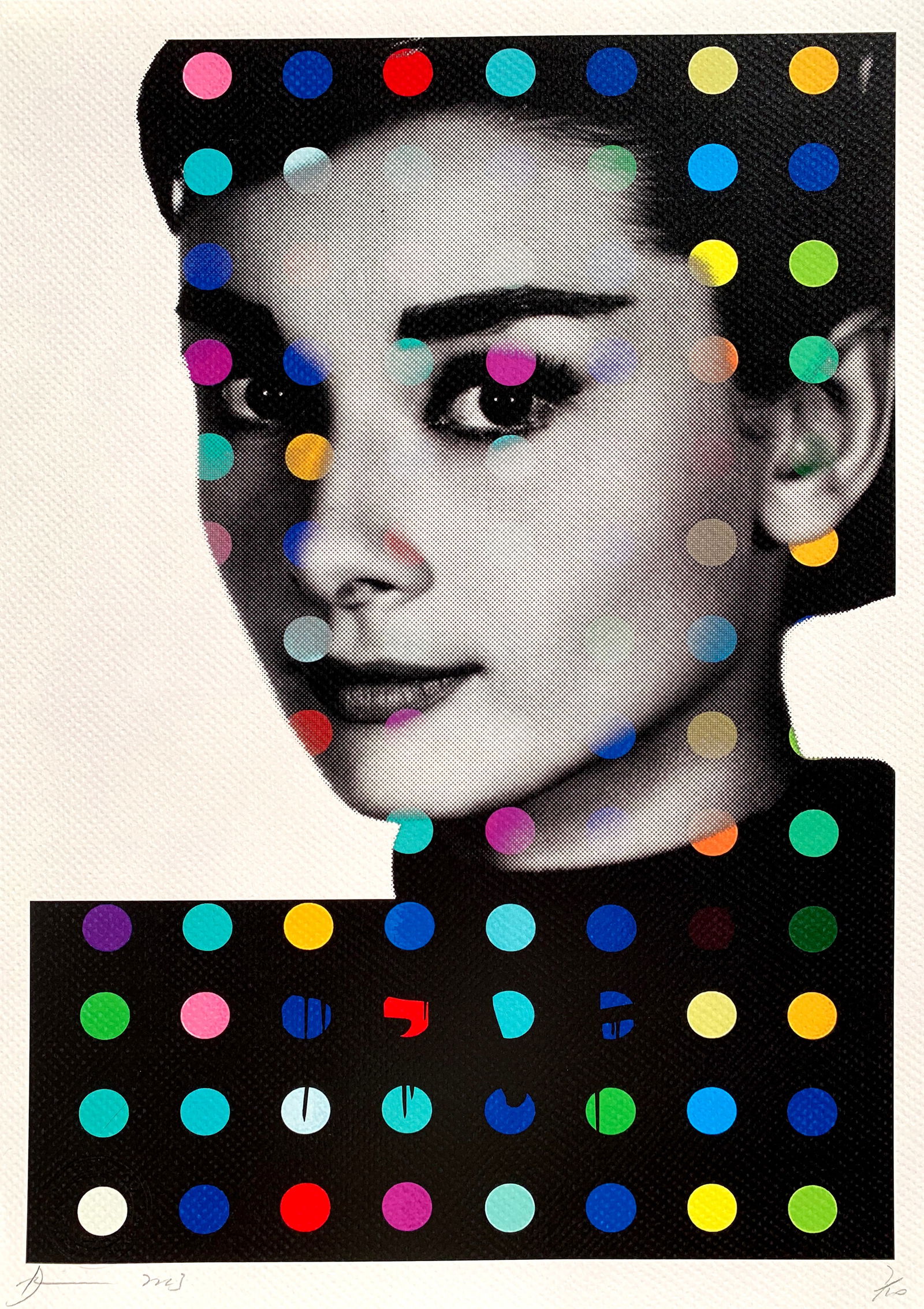 Death NYC Audrey Hepburn: Title:Death NYC Audrey HepburnDate/Period:21st CenturyMaterials:Giclee on Fine art 300 gsm paperSize:17 3/4 x 12 1/2 inchesDescription:Artist: Death NYC, limited edition giclee on paper, out of
