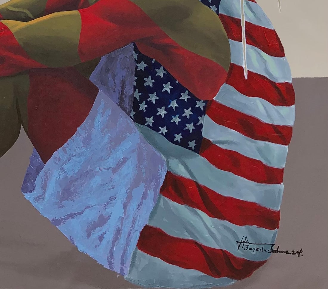 Jayeola Joshua, Dear Dreamer - 21st Century Contemporary Painting of a Young Man Sitting in Red, - 3