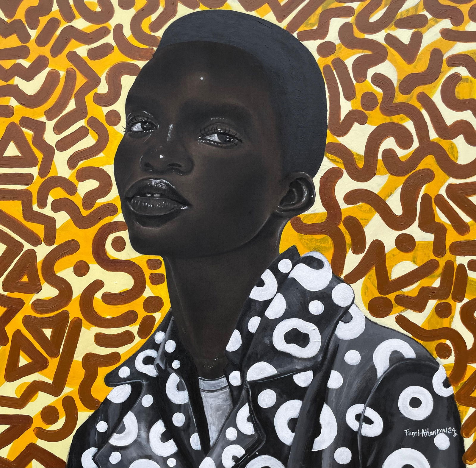Oluwafemi Akanmu, What About Me 4 -21st Century, Contemporary, Portrait, Mixed Media, Africa, Face, - 13