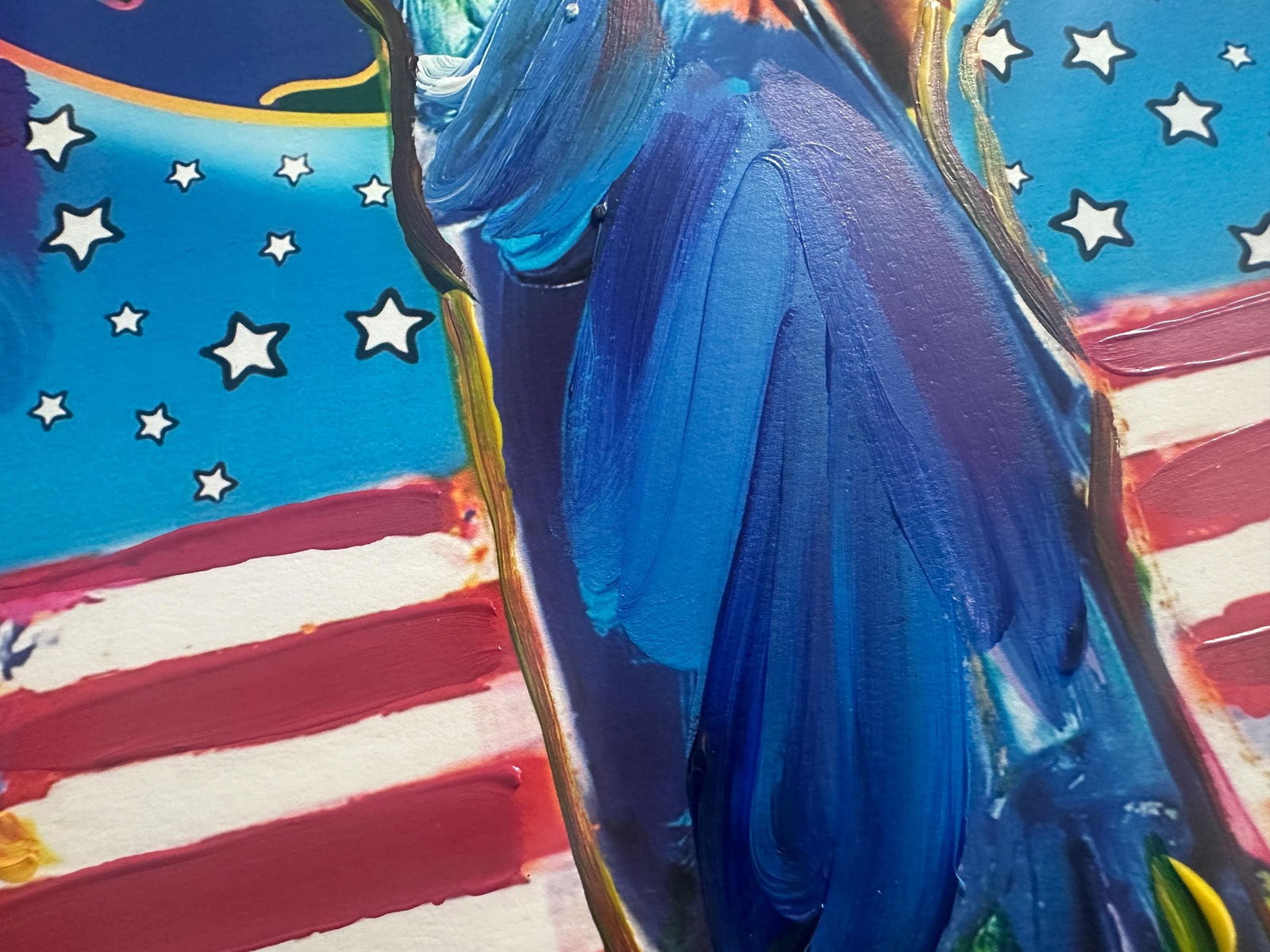 Peter Max Acrylic Painting HAND Painted & Signed Peace On Earth One of a kind Artwork With COA - 5