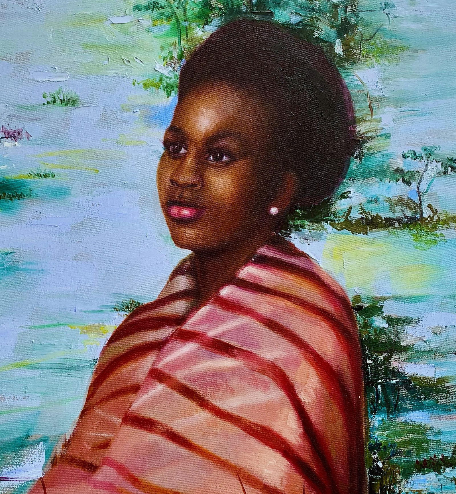 Jumoke Oyetunde, Hope - 21st Century, Contemporary, Figurative Portrait, Oil, Women art, 2022 - 9