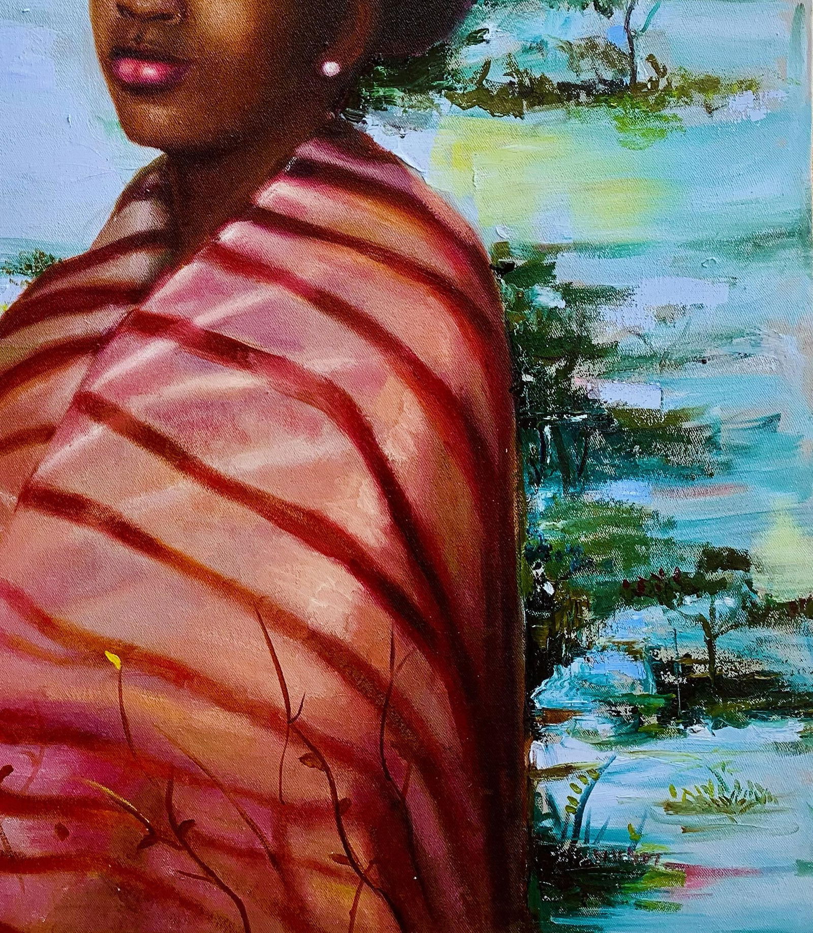Jumoke Oyetunde, Hope - 21st Century, Contemporary, Figurative Portrait, Oil, Women art, 2022 - 2
