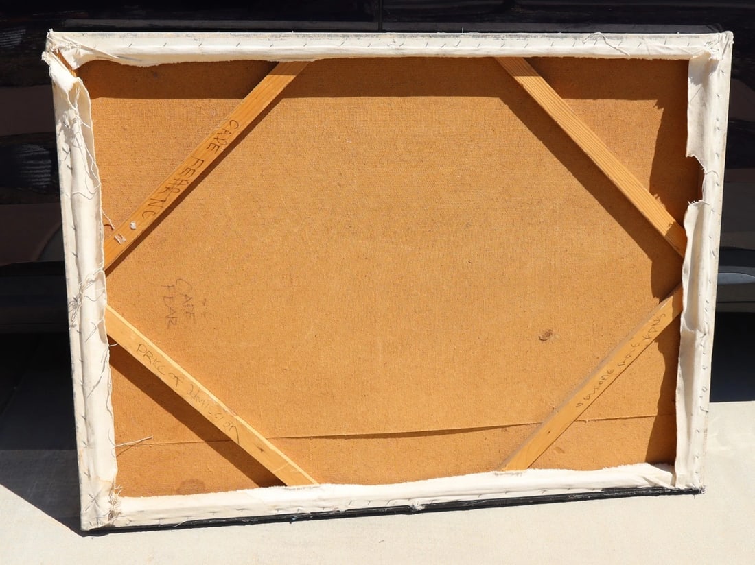 RON "ROMAN" PASTUCHA Modernist Surrealist oil & Mixed Media Amusement Park Scene - 10