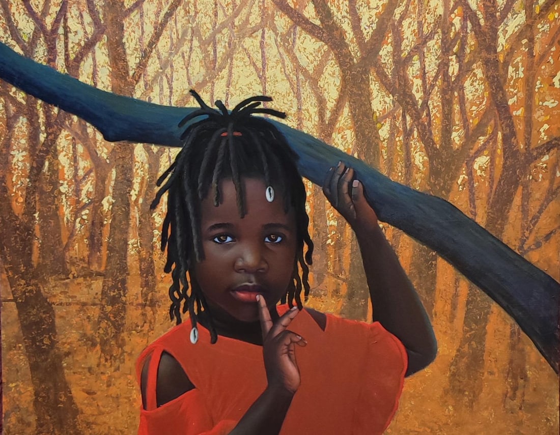 Ani Izuchukwu Valentine, Scenic Route -21st Century, Contemporary, Figurative Portrait, Girl Child - 2
