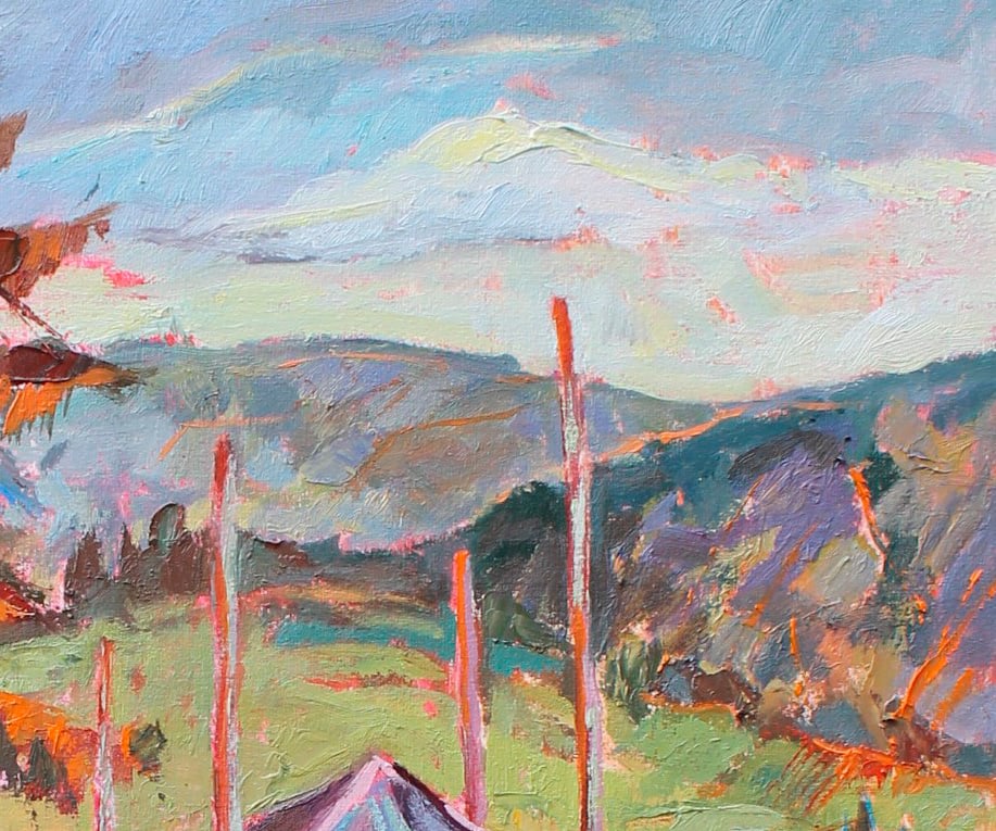 Oil acrylic painting Carpathian autumn Maria Voloschak - 4