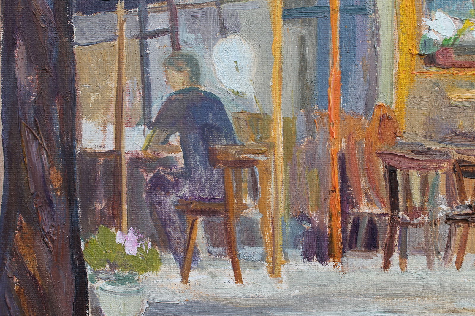 Oil painting Lviv courtyard Maria Voloschak - 8