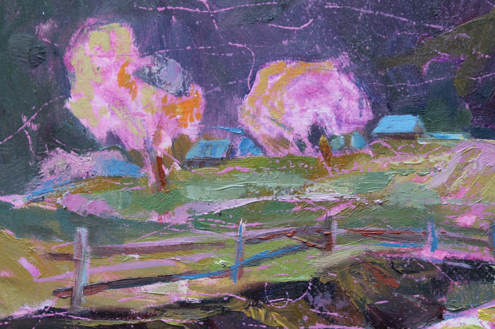 Oil acrylic painting The first frost Maria Voloschak - 10