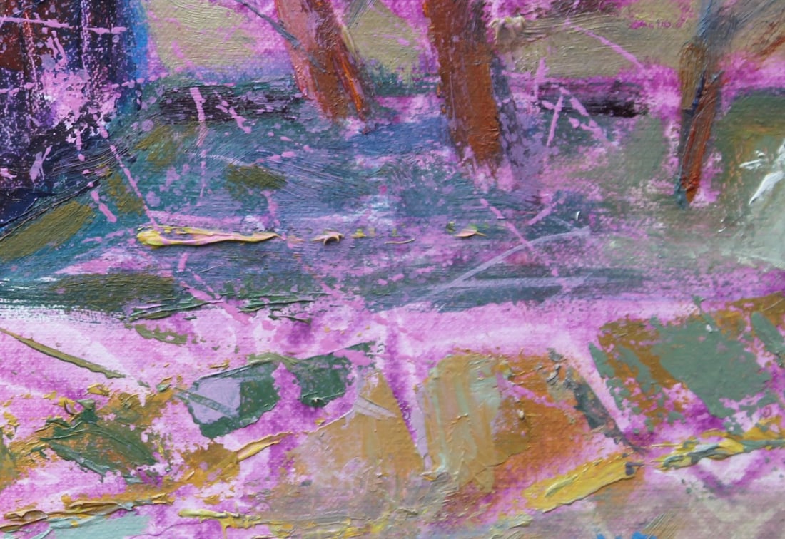 Oil acrylic painting The first frost Maria Voloschak - 6