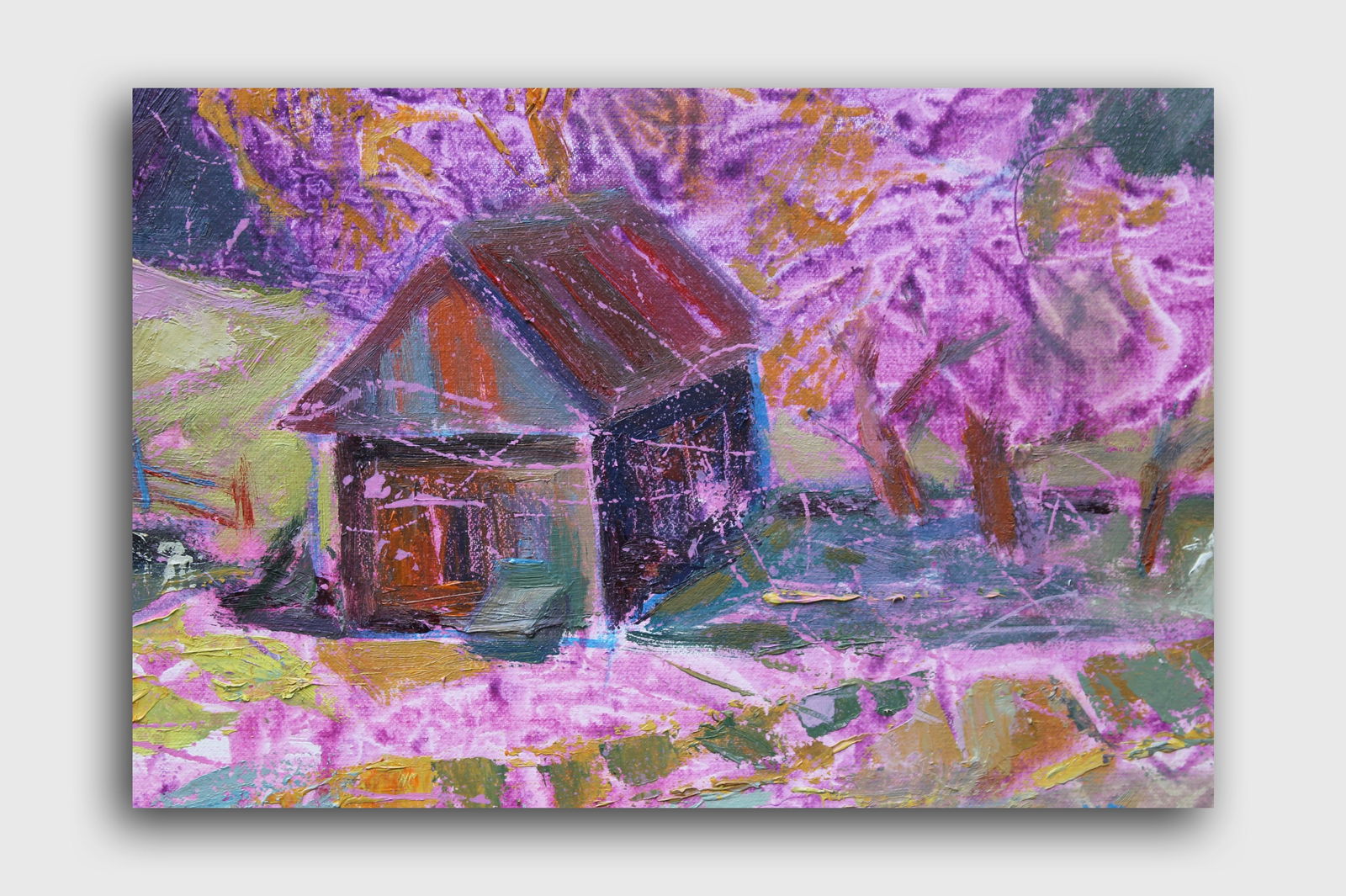 Oil acrylic painting The first frost Maria Voloschak - 8