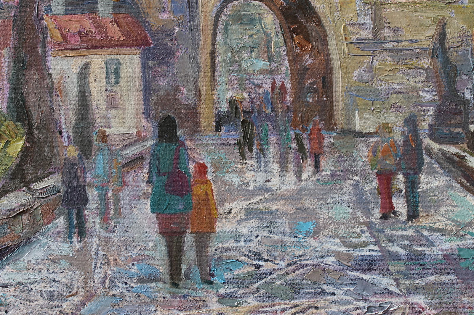 Oil acrylic painting Prague. Charles Bridge Maria Voloschak - 2