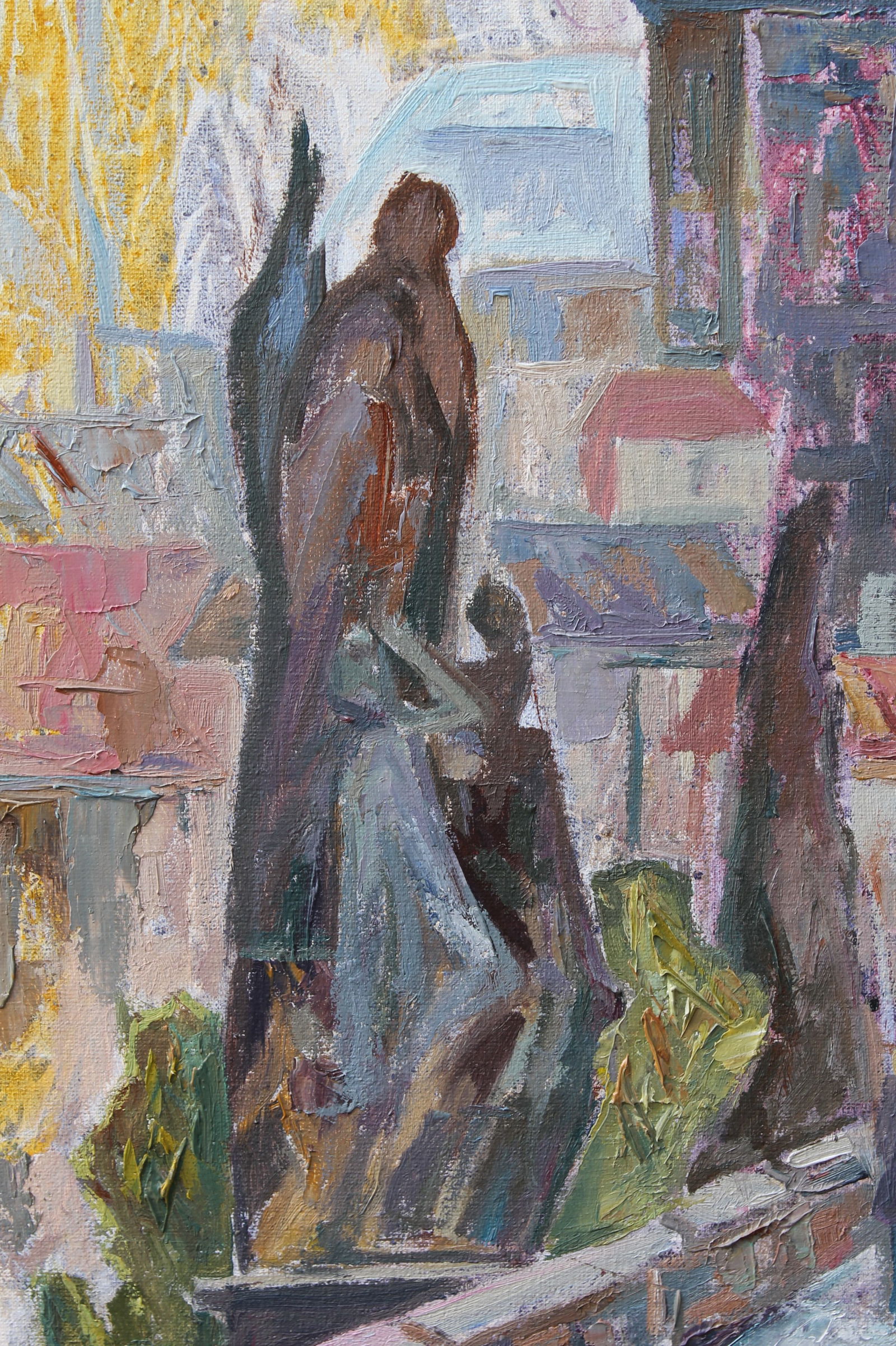 Oil acrylic painting Prague. Charles Bridge Maria Voloschak - 4