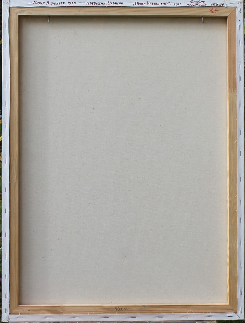 Oil acrylic painting Prague. Charles Bridge Maria Voloschak - 5