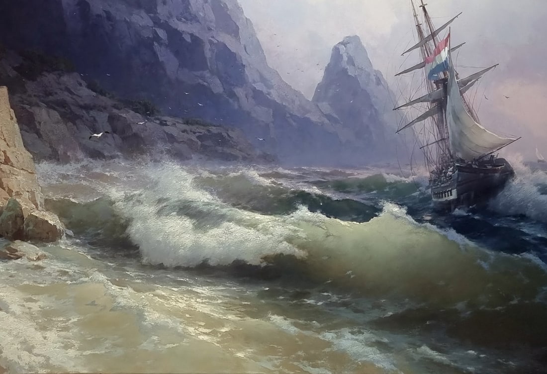 Oil painting Seashore Ukrainian painter - 11