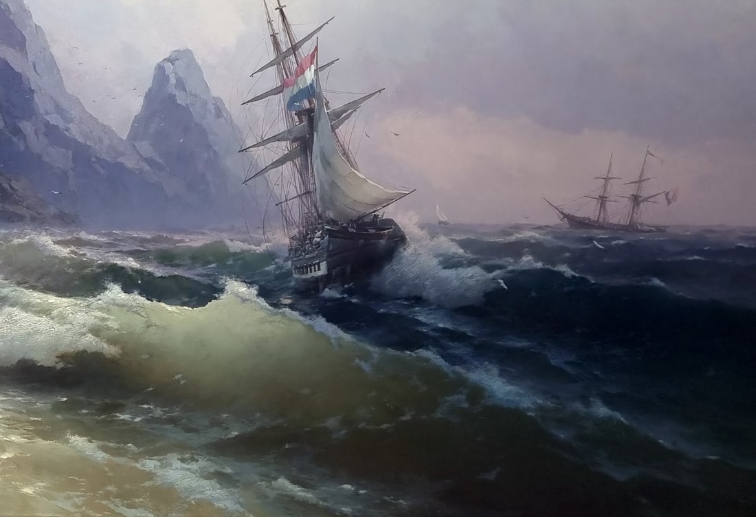 Oil painting Seashore Ukrainian painter - 12