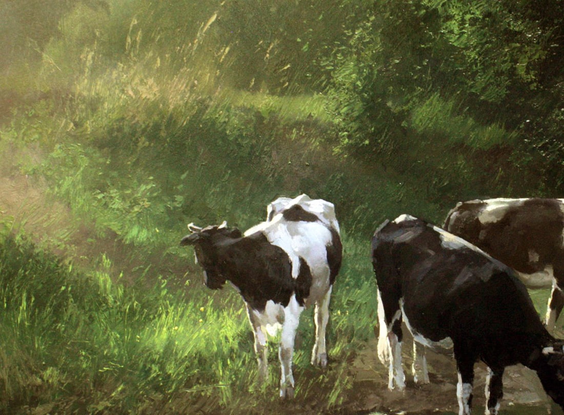 Oil painting Watering hole Ukrainian painter - 7