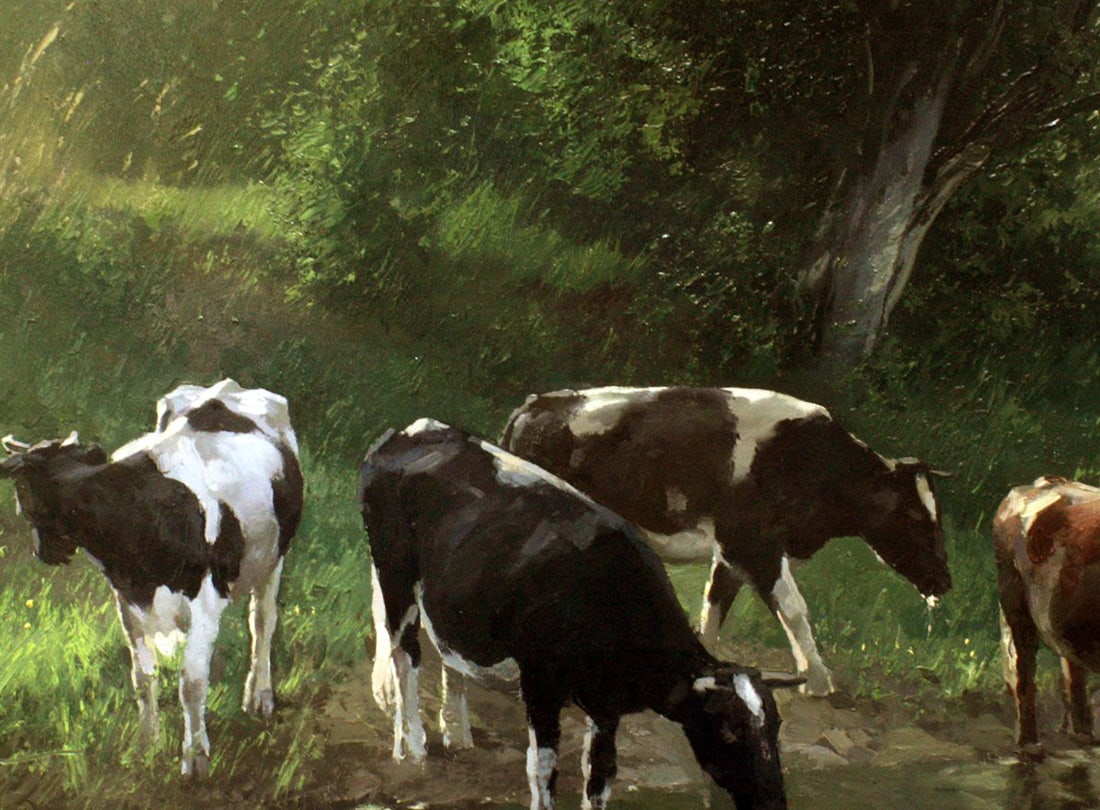 Oil painting Watering hole Ukrainian painter - 8