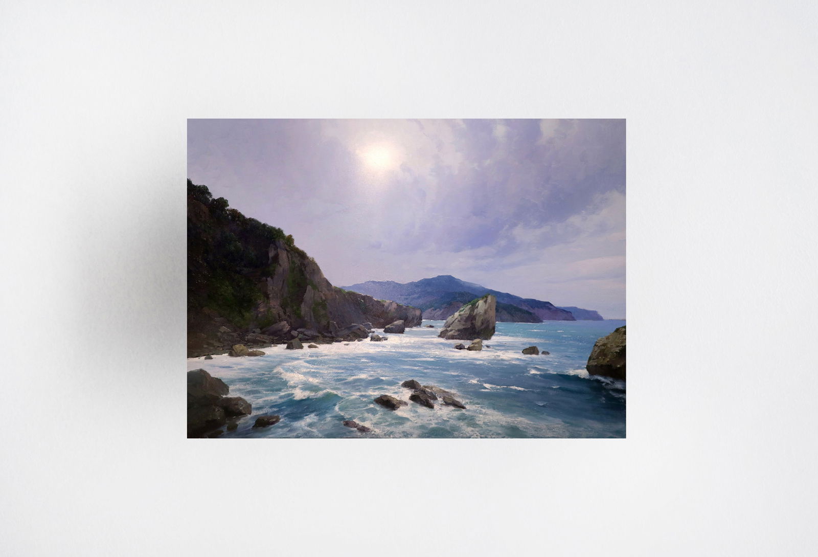 Oil painting Mountains. The sea Ukrainian painter - 11