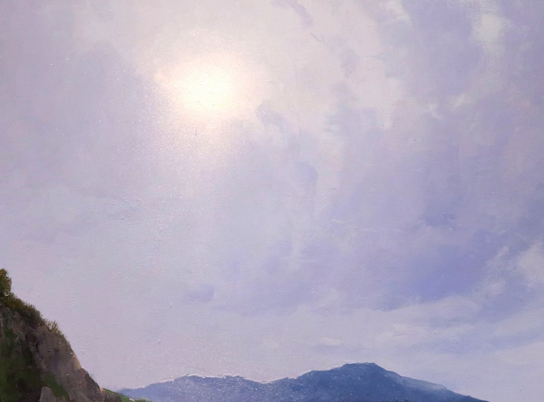 Oil painting Mountains. The sea Ukrainian painter - 3