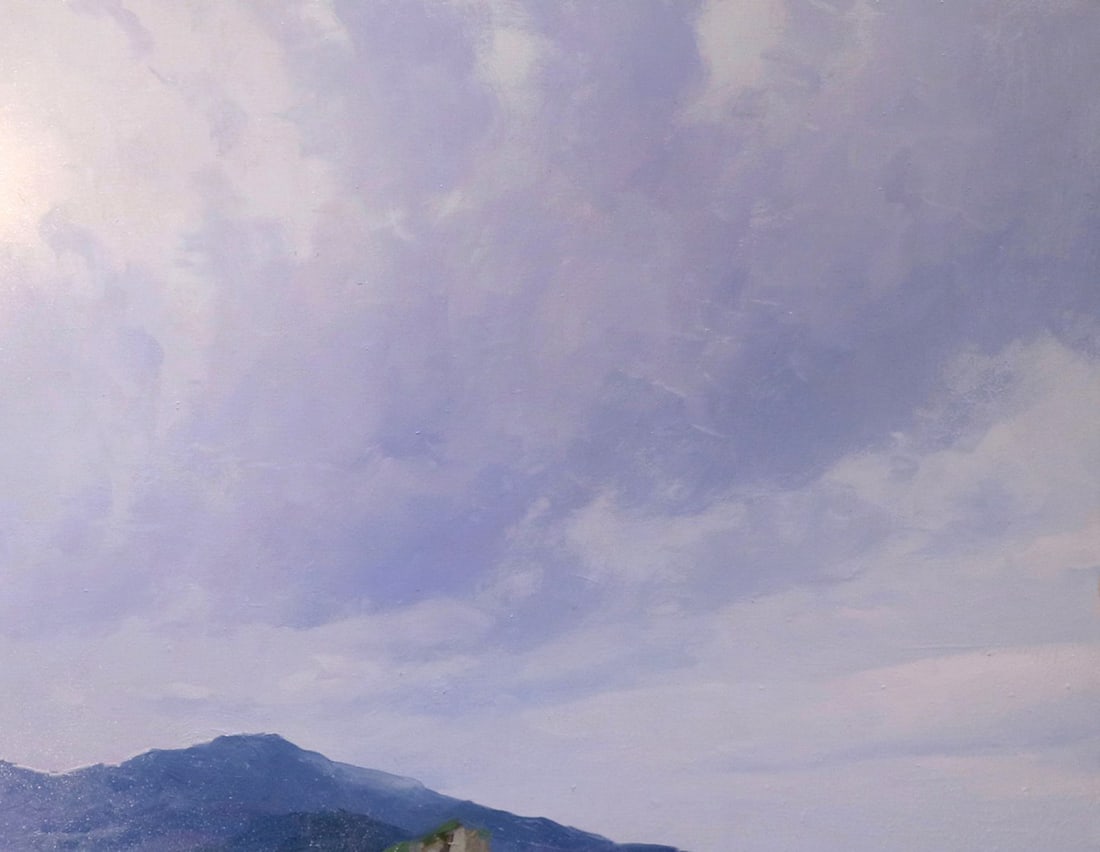 Oil painting Mountains. The sea Ukrainian painter - 4