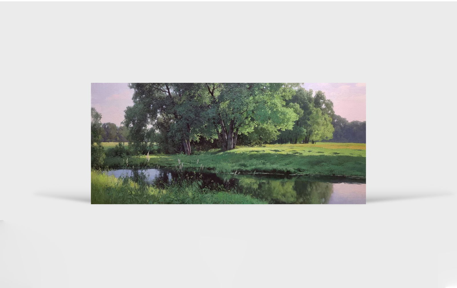 Oil painting It's evening. Silence Ukrainian painter - 10