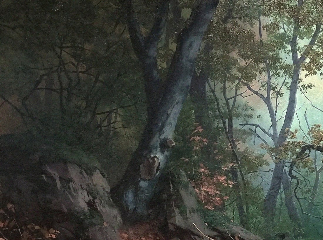 Oil painting A mysterious world of thickets Ukrainian painter - 3