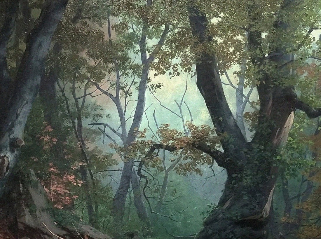 Oil painting A mysterious world of thickets Ukrainian painter - 4