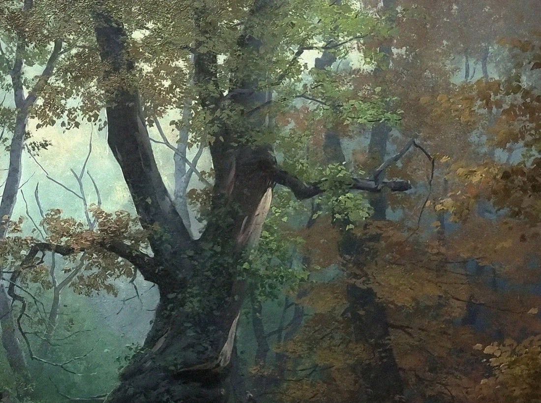 Oil painting A mysterious world of thickets Ukrainian painter - 5