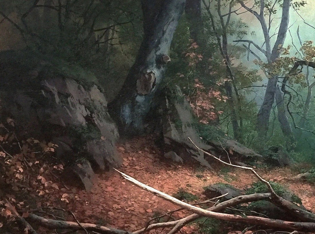 Oil painting A mysterious world of thickets Ukrainian painter - 6