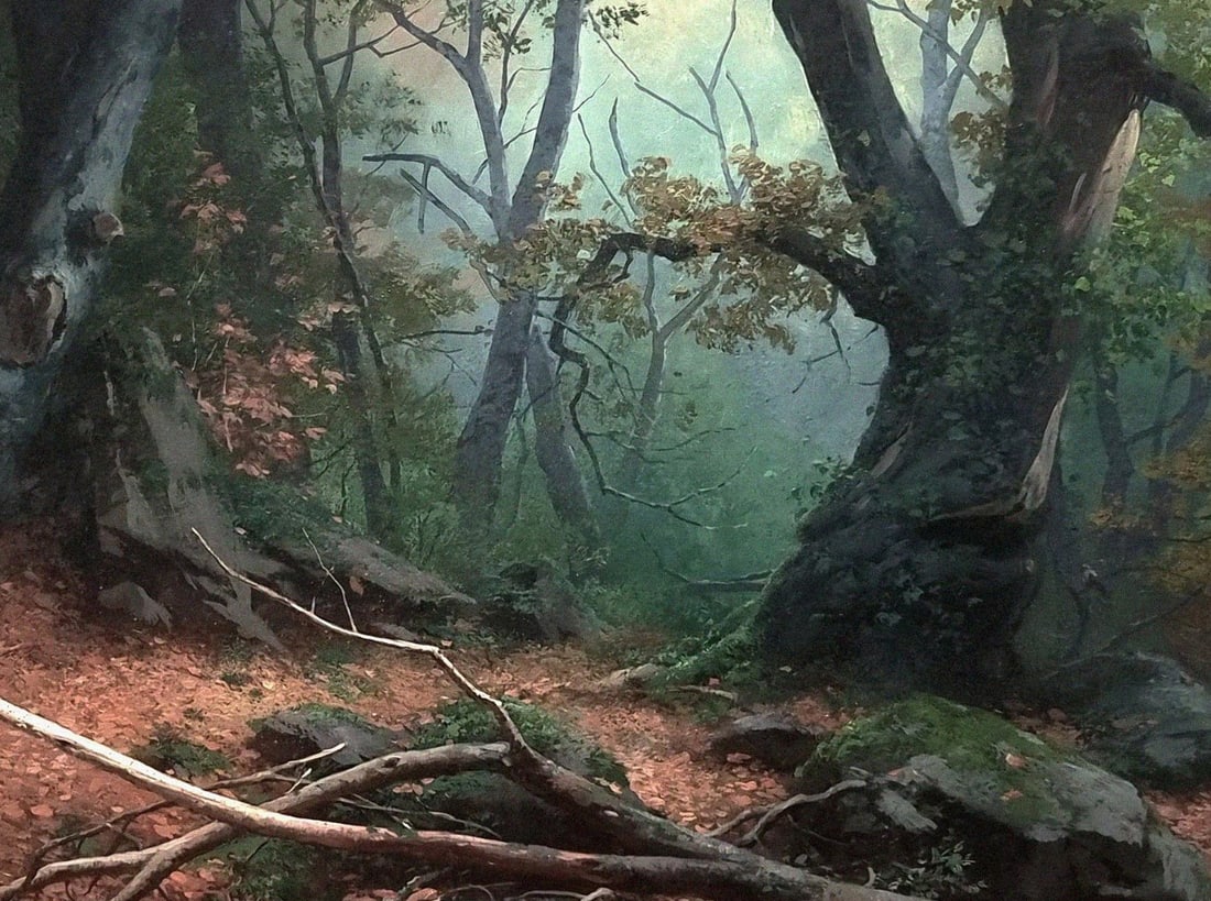 Oil painting A mysterious world of thickets Ukrainian painter - 7