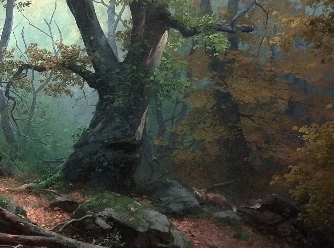 Oil painting A mysterious world of thickets Ukrainian painter - 8