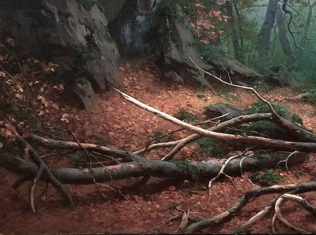 Oil painting A mysterious world of thickets Ukrainian painter - 9