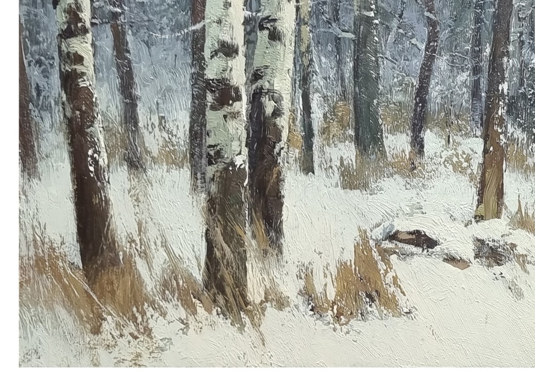 Oil painting It's snowing Ukrainian painter - 9