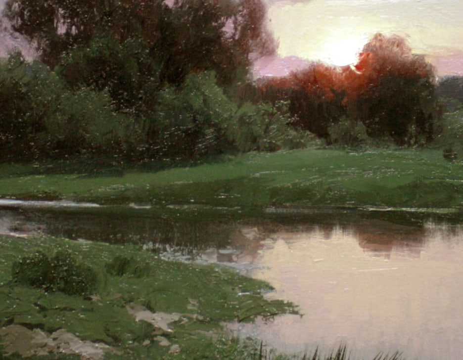 Oil painting Evening Ukrainian painter - 11