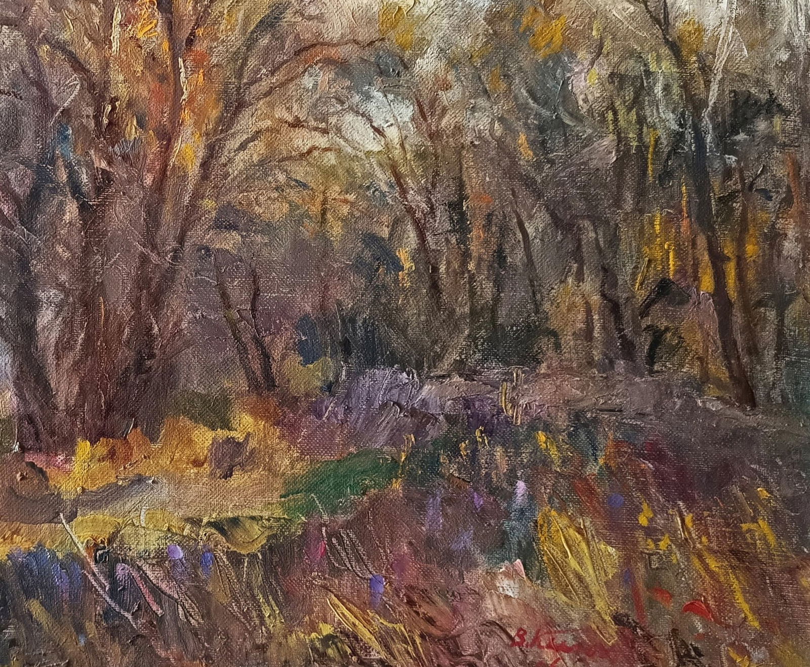 Oil painting Autumn by honored painter Ukrainian Vasyl K. - 6