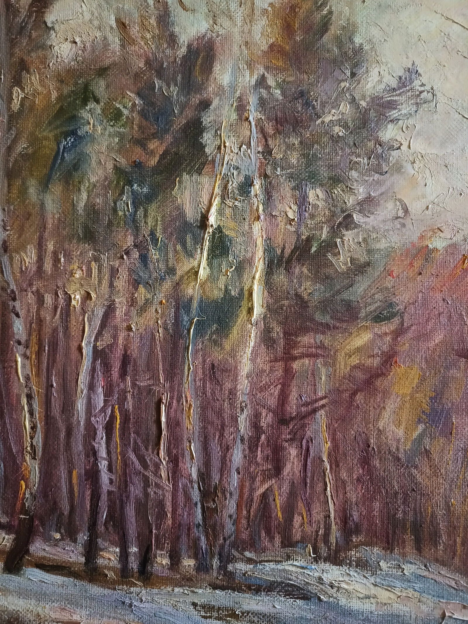 Oil painting twilight by honored painter Ukrainian Vasyl K. - 4