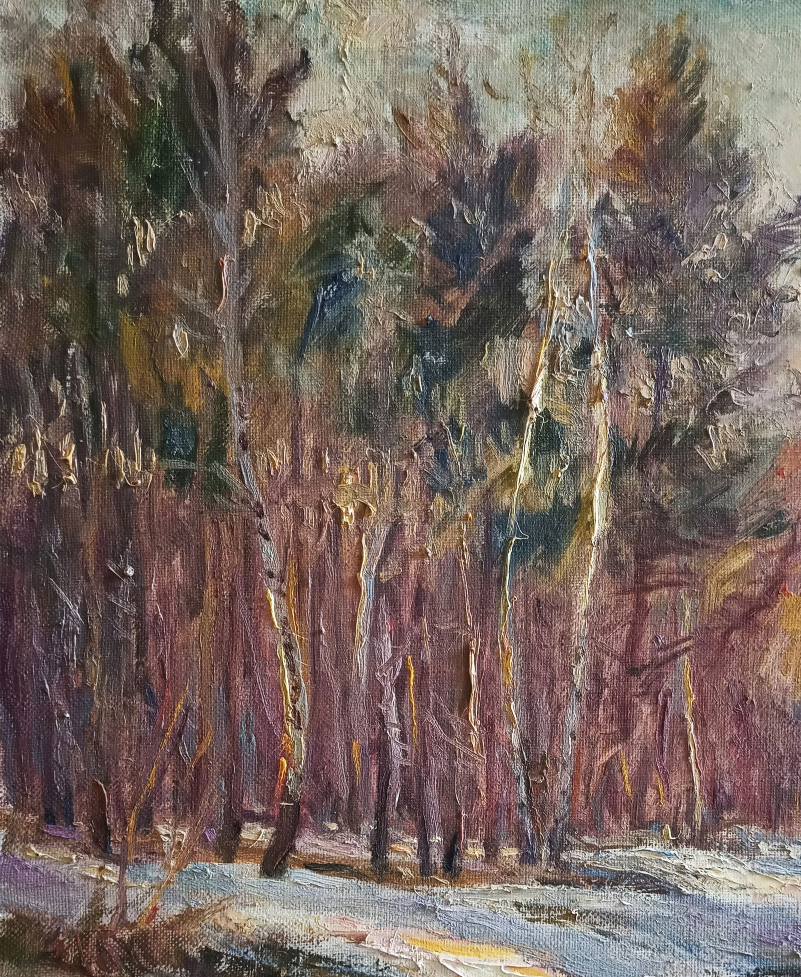 Oil painting twilight by honored painter Ukrainian Vasyl K. - 6